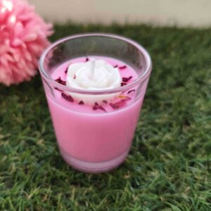 Short Glass Candle
