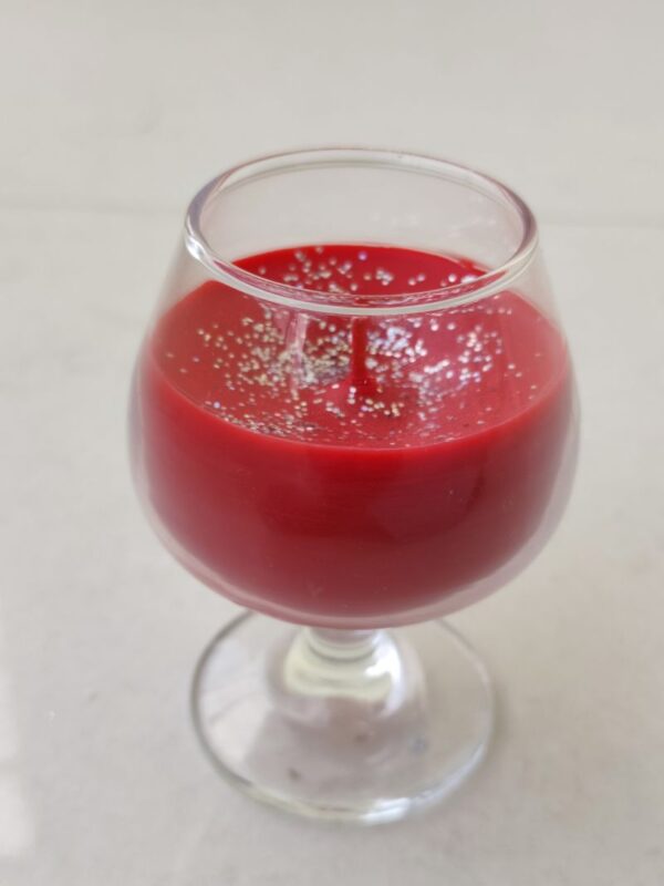 Red Wine Glass Candle - Small - Image 2