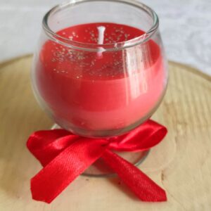 Red Wine Glass Candle - Small