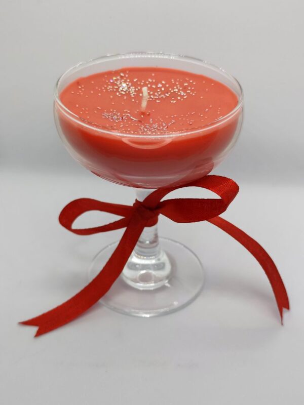 Red Wine Glass Candle - Large