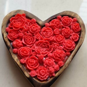 Wooden Heart Candle