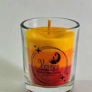 Rainbow Short Glass Candle