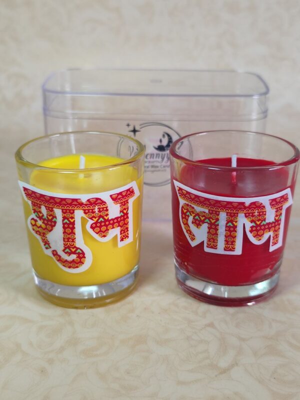 Shubh labh Short Glass candles - Image 3
