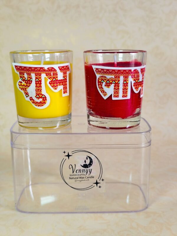 Shubh labh Short Glass candles - Image 2